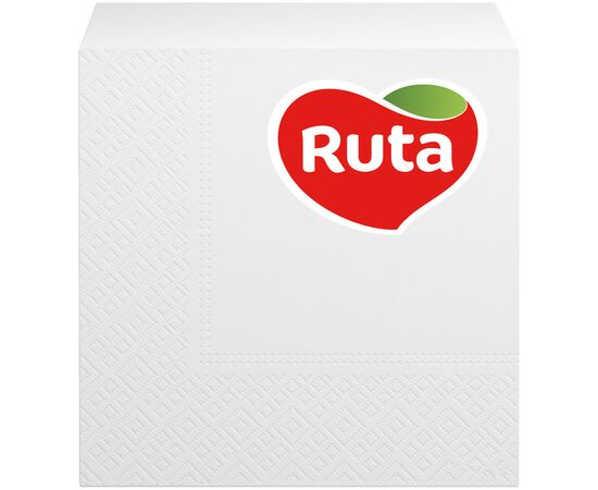 Серветки столові Ruta Double Luxe 24х24 см 2 шари Білі 40 шт. (4820023740655)