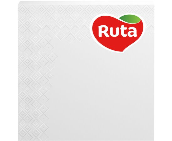 Серветки столові Ruta Колор 3 шари 33х33 см Білі 20 шт. (4820023741638)