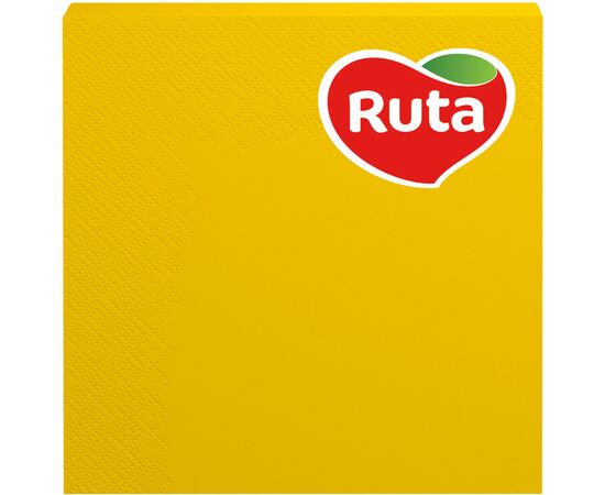 Серветки столові Ruta Колор 3 шари 33х33 см Жовті 20 шт. (4820023741645)
