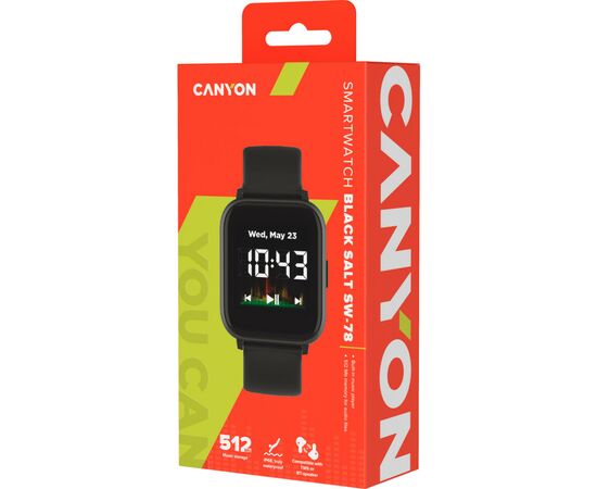 Смарт-часы Canyon CNS-SW78BB Black (CNS-SW78BB), изображение 4 Смарт-часы Canyon CNS-SW78BB Black (CNS-SW78BB), изображение 4