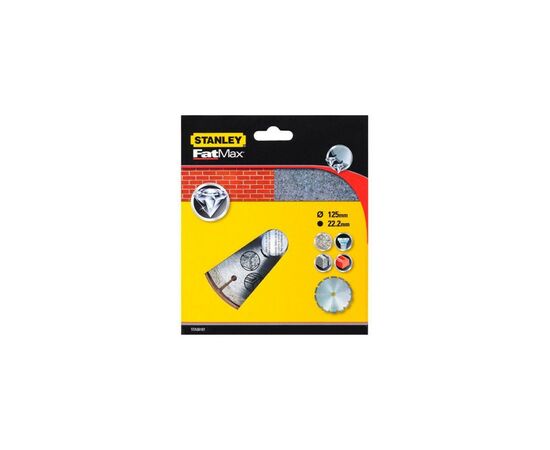 Диск пильный Stanley алмазный 125x22.2 бетон/кирпич сегментированный (STA38107)