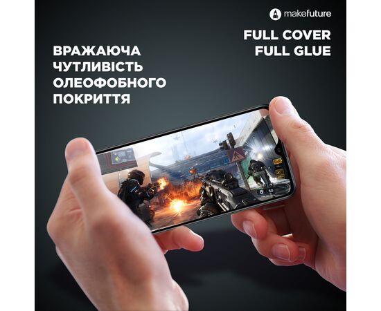 Скло захисне MakeFuture Apple iPhone 13 Pro Max Full Cover Full Glue (MGF-AI13PM), зображення 6 Скло захисне MakeFuture Apple iPhone 13 Pro Max Full Cover Full Glue (MGF-AI13PM), зображення 6