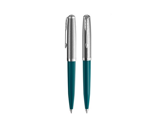 Ручка шариковая Parker PARKER 51 Teal Blue CT BP (55 332), изображение 2 Ручка шариковая Parker PARKER 51 Teal Blue CT BP (55 332), изображение 2