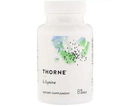 Аминокислота Thorne Research L-Лизин, L-Lysine, 60 капсул (THR-51602)