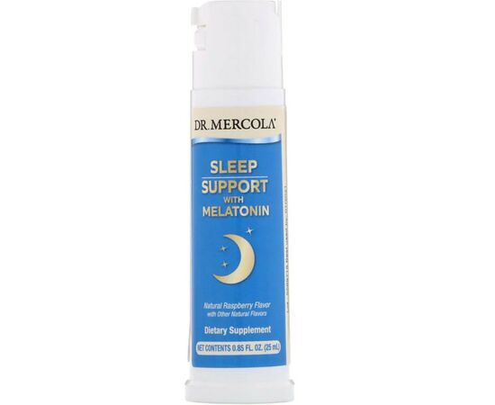 Аминокислота Dr. Mercola Поддержка сна с Мелатонином, спрей с малиновым вкусом, (MCL-01197)