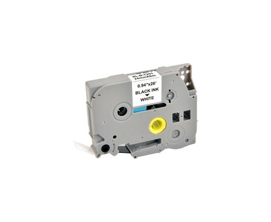 Стрічка для принтера етикеток UKRMARK RL-B-T251P-BK/WT, аналог TZE251. 24 мм х 8 м (CBTZ251)