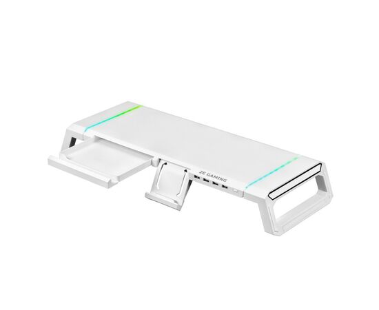 Подставка для монитора 2E GAMING, USB hub, backlight / RGB, White (2E-CPG-007-WT), изображение 5 Подставка для монитора 2E GAMING, USB hub, backlight / RGB, White (2E-CPG-007-WT), изображение 5