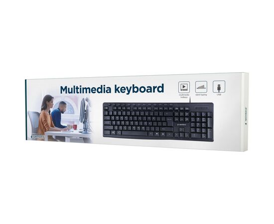 Клавиатура Gembird KB-UM-107-UA USB Black (KB-UM-107-UA), изображение 4 Клавиатура Gembird KB-UM-107-UA USB Black (KB-UM-107-UA), изображение 4