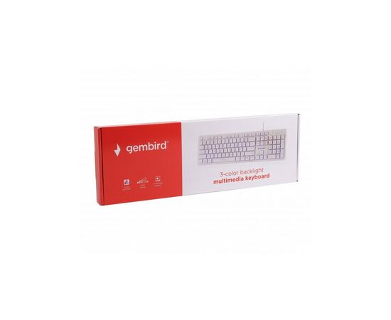 Клавиатура Gembird KB-UML3-01-W-UA USB White (KB-UML3-01-W-UA), изображение 5 Клавиатура Gembird KB-UML3-01-W-UA USB White (KB-UML3-01-W-UA), изображение 5