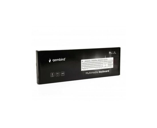 Клавиатура Gembird KB-MCH-03-W-UA USB White (KB-MCH-03-W-UA), изображение 3 Клавиатура Gembird KB-MCH-03-W-UA USB White (KB-MCH-03-W-UA), изображение 3