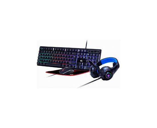 Комплект Gembird GGS-UMGL4-02-UA 4-в-1 RGB Black (GGS-UMGL4-02-UA)