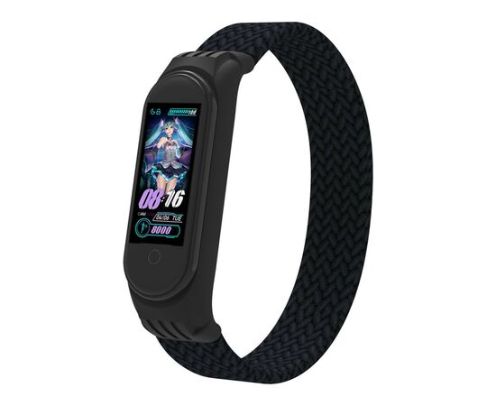 Ремінець до фітнес браслета Armorstandart Braided Solo Loop для Xiaomi Mi Band 4/5/6 Black size S (ARM59177)