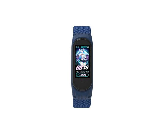 Ремешок для фитнес браслета Armorstandart Braided Solo Loop для Xiaomi Mi Band 4/5/6 Blue size L (ARM58758), изображение 2 Ремешок для фитнес браслета Armorstandart Braided Solo Loop для Xiaomi Mi Band 4/5/6 Blue size L (ARM58758), изображение 2