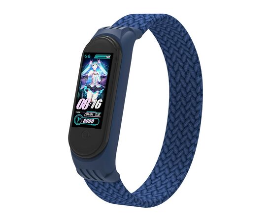 Ремінець до фітнес браслета Armorstandart Braided Solo Loop для Xiaomi Mi Band 4/5/6 Blue size L (ARM58758)