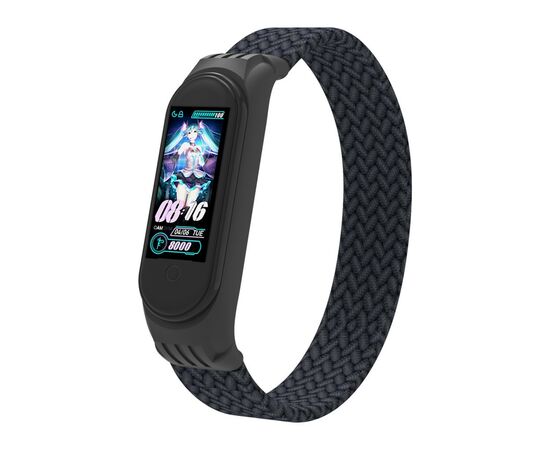 Ремешок для фитнес браслета Armorstandart Braided Solo Loop для Xiaomi Mi Band 4/5/6 Charcoal size L (ARM58759)