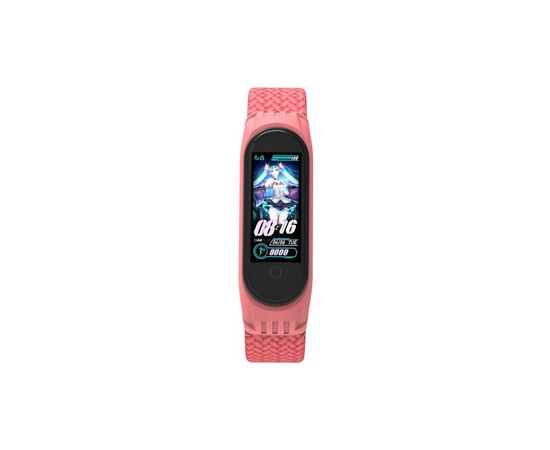 Ремешок для фитнес браслета Armorstandart Braided Solo Loop для Xiaomi Mi Band 4/5/6 Pink size L (ARM58761), изображение 2 Ремешок для фитнес браслета Armorstandart Braided Solo Loop для Xiaomi Mi Band 4/5/6 Pink size L (ARM58761), изображение 2