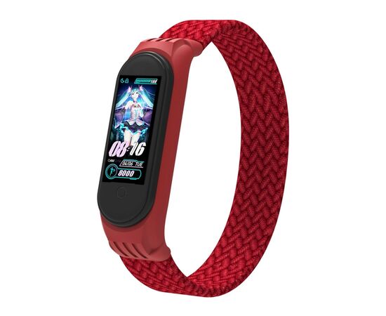 Ремешок для фитнес браслета Armorstandart Braided Solo Loop для Xiaomi Mi Band 4/5/6 Red size S (ARM59182)