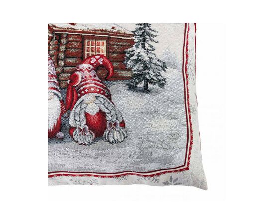 Наволочка Прованс декоративная Snowfall Пара гномов 45х45 см Серая с красным (23806), изображение 3 Наволочка Прованс декоративная Snowfall Пара гномов 45х45 см Серая с красным (23806), изображение 3