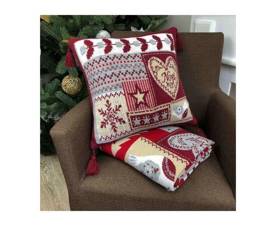 Наволочка Прованс вязаная Подарки 45х45 см Красная (23101), изображение 3 Наволочка Прованс вязаная Подарки 45х45 см Красная (23101), изображение 3