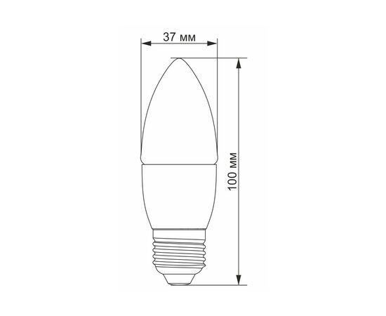 Лампочка TITANUM C37 6W E27 3000K (TLС3706273), изображение 3 Лампочка TITANUM C37 6W E27 3000K (TLС3706273), изображение 3