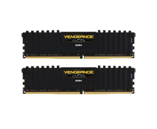 Модуль памяти для компьютера DDR4 16GB (2x8GB) 2400 MHz Vengeance LPX Black Corsair (CMK16GX4M2A2400C14)