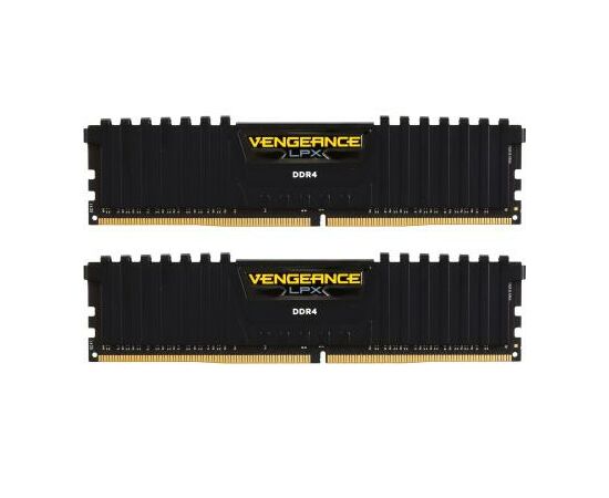 Модуль памяти для компьютера DDR4 16GB (2x8GB) 2400 MHz Vengeance LPX Black Corsair (CMK16GX4M2A2400C16)