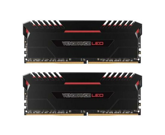 Модуль памяти для компьютера DDR4 16GB (2x8GB) 3000 MHz Vengeance LED Red Corsair (CMU16GX4M2C3000C15R)