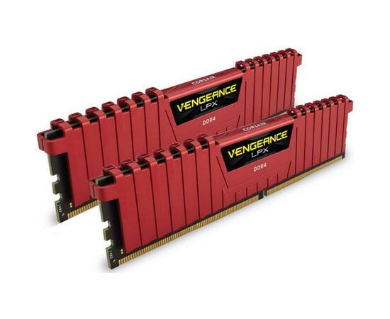 Модуль пам'яті для комп'ютера DDR4 32GB (2x16GB) 2666 MHz Vengeance LPX Red Corsair (CMK32GX4M2A2666C16R), зображення 3 Модуль пам'яті для комп'ютера DDR4 32GB (2x16GB) 2666 MHz Vengeance LPX Red Corsair (CMK32GX4M2A2666C16R), зображення 3