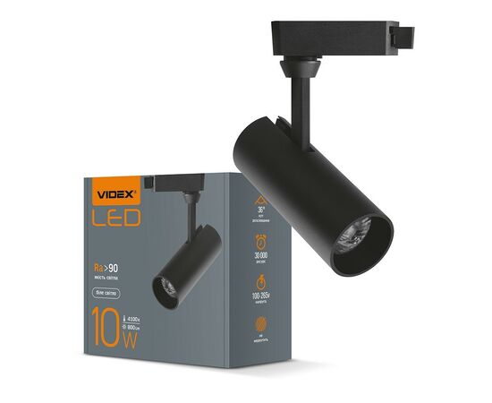 Світильник Videx LED 10W 4100K чорний (VL-TR04-104B)