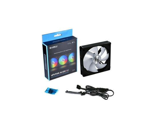 Кулер до корпусу Lian Li UNI Fan AL 120 Single Black (G99.12AL1B.00), зображення 5 Кулер до корпусу Lian Li UNI Fan AL 120 Single Black (G99.12AL1B.00), зображення 5