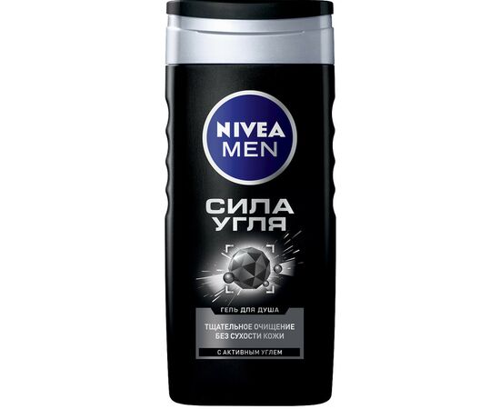 Гель для душу Nivea Men Сила Вугілля з активним вугіллям 250 мл (4005801199737)