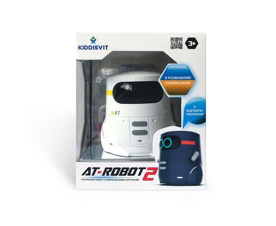 Интерактивная игрушка AT-Robot Умный робот с сенсорным управлением и обучающими карт белый (AT002-01-UKR), изображение 7 Интерактивная игрушка AT-Robot Умный робот с сенсорным управлением и обучающими карт белый (AT002-01-UKR), изображение 7
