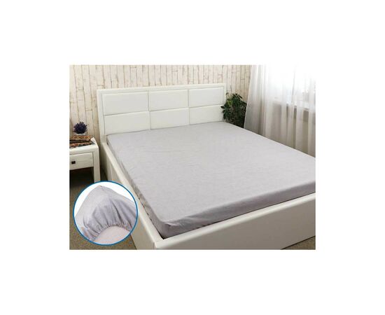 Простынь Руно бязь на резинке Grey 160х200 см (500.114У_Grey)