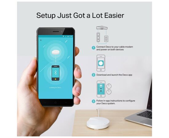 Точка доступу Wi-Fi TP-Link DECO-M5-2-PACK, зображення 5 Точка доступу Wi-Fi TP-Link DECO-M5-2-PACK, зображення 5
