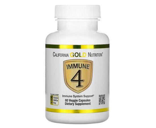 Витаминно-минеральный комплекс California Gold Nutrition Средство для укрепления иммунитета, Immune4, 60 вегетариан (CGN-01842)