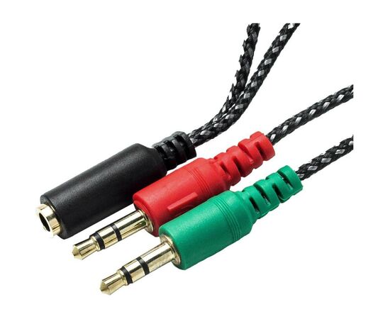 Переходник XoKo AC-007 2x3.5-мм jack(F) - 3.5-мм 4pin jack(M) (XOKO AC-007), изображение 2 Переходник XoKo AC-007 2x3.5-мм jack(F) - 3.5-мм 4pin jack(M) (XOKO AC-007), изображение 2