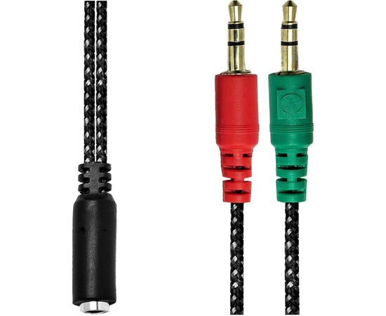 Переходник XoKo AC-007 2x3.5-мм jack(F) - 3.5-мм 4pin jack(M) (XOKO AC-007), изображение 4 Переходник XoKo AC-007 2x3.5-мм jack(F) - 3.5-мм 4pin jack(M) (XOKO AC-007), изображение 4