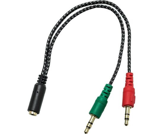 Перехідник XoKo AC-007 2x3.5-мм jack(F) - 3.5-мм 4pin jack(M) (XOKO AC-007)