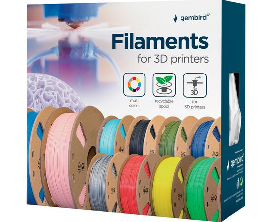 Пластик для 3D-принтера Gembird PLA+, 1.75 мм, 1 kg, white (3DP-PLA+1.75-02-W), зображення 3 Пластик для 3D-принтера Gembird PLA+, 1.75 мм, 1 kg, white (3DP-PLA+1.75-02-W), зображення 3