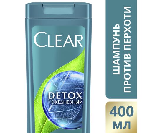 Шампунь Clear Детокс против перхоти на каждый день 400 мл (8714100756720), изображение 4 Шампунь Clear Детокс против перхоти на каждый день 400 мл (8714100756720), изображение 4