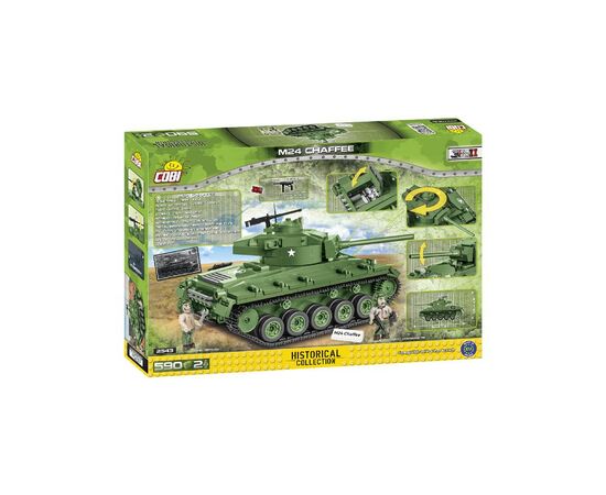 Конструктор Cobi Вторая Мировая Война Танк M24 Чаффи, 590 деталей (COBI-2543), изображение 3