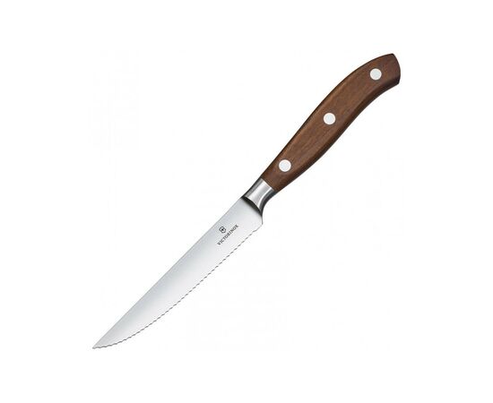 Кухонный нож Victorinox Grand Maitre Steak 12см Serrated Wood (7.7200.12WG), изображение 4 Кухонный нож Victorinox Grand Maitre Steak 12см Serrated Wood (7.7200.12WG), изображение 4