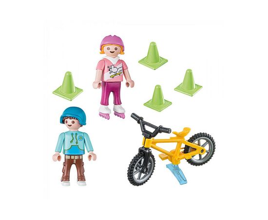 Конструктор Playmobil Дети на велосипеде и роликах (6336479), изображение 2 Конструктор Playmobil Дети на велосипеде и роликах (6336479), изображение 2