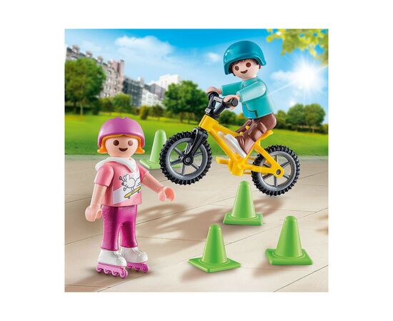 Конструктор Playmobil Дети на велосипеде и роликах (6336479), изображение 3 Конструктор Playmobil Дети на велосипеде и роликах (6336479), изображение 3