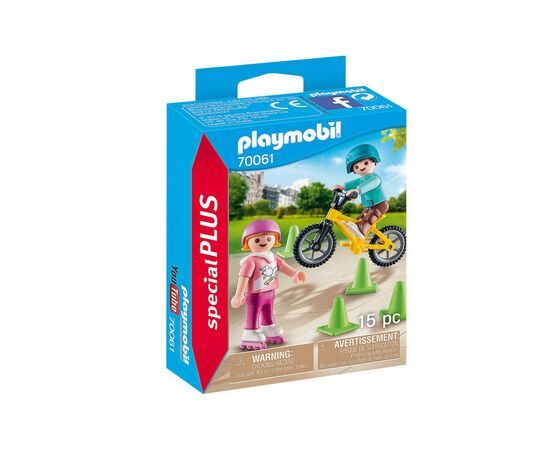 Конструктор Playmobil Дети на велосипеде и роликах (6336479)