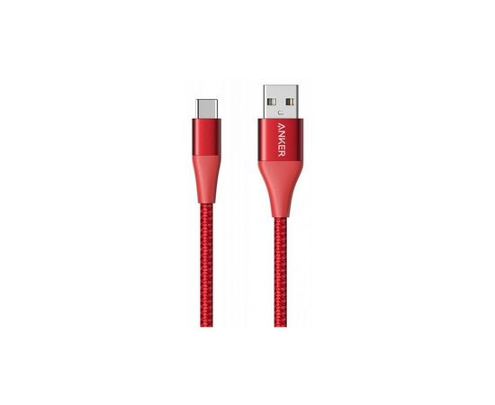 Дата кабель USB 2.0 AM to Type-C 0.9m Powerline+ II Red Anker (A8462H91)