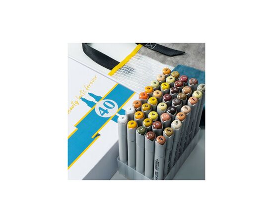 Художественный маркер Arrtx Спиртовые Oros ASM-03YL 40 цветов, желтые оттенки (LC302499), изображение 4 Художественный маркер Arrtx Спиртовые Oros ASM-03YL 40 цветов, желтые оттенки (LC302499), изображение 4
