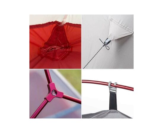 Палатка Naturehike Сloud Up 1 Updated NH18T010-T 20D Grey/Red (6927595730522), изображение 2 Палатка Naturehike Сloud Up 1 Updated NH18T010-T 20D Grey/Red (6927595730522), изображение 2