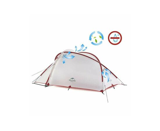 Намет Naturehike Hiby NH19ZP005 40D Grey/Red (6927595742891), зображення 3 Намет Naturehike Hiby NH19ZP005 40D Grey/Red (6927595742891), зображення 3