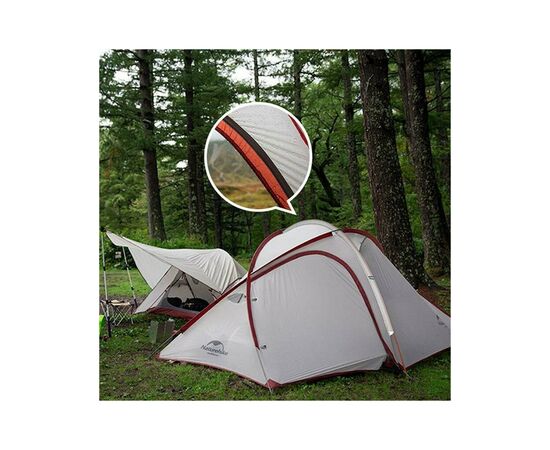 Намет Naturehike Hiby NH19ZP005 40D Grey/Red (6927595742891), зображення 4 Намет Naturehike Hiby NH19ZP005 40D Grey/Red (6927595742891), зображення 4